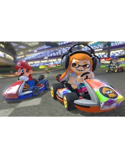 Nintendo Switch OLED Neon Blue & Red Console - Switch Mario Kart 8 Deluxe Bundle