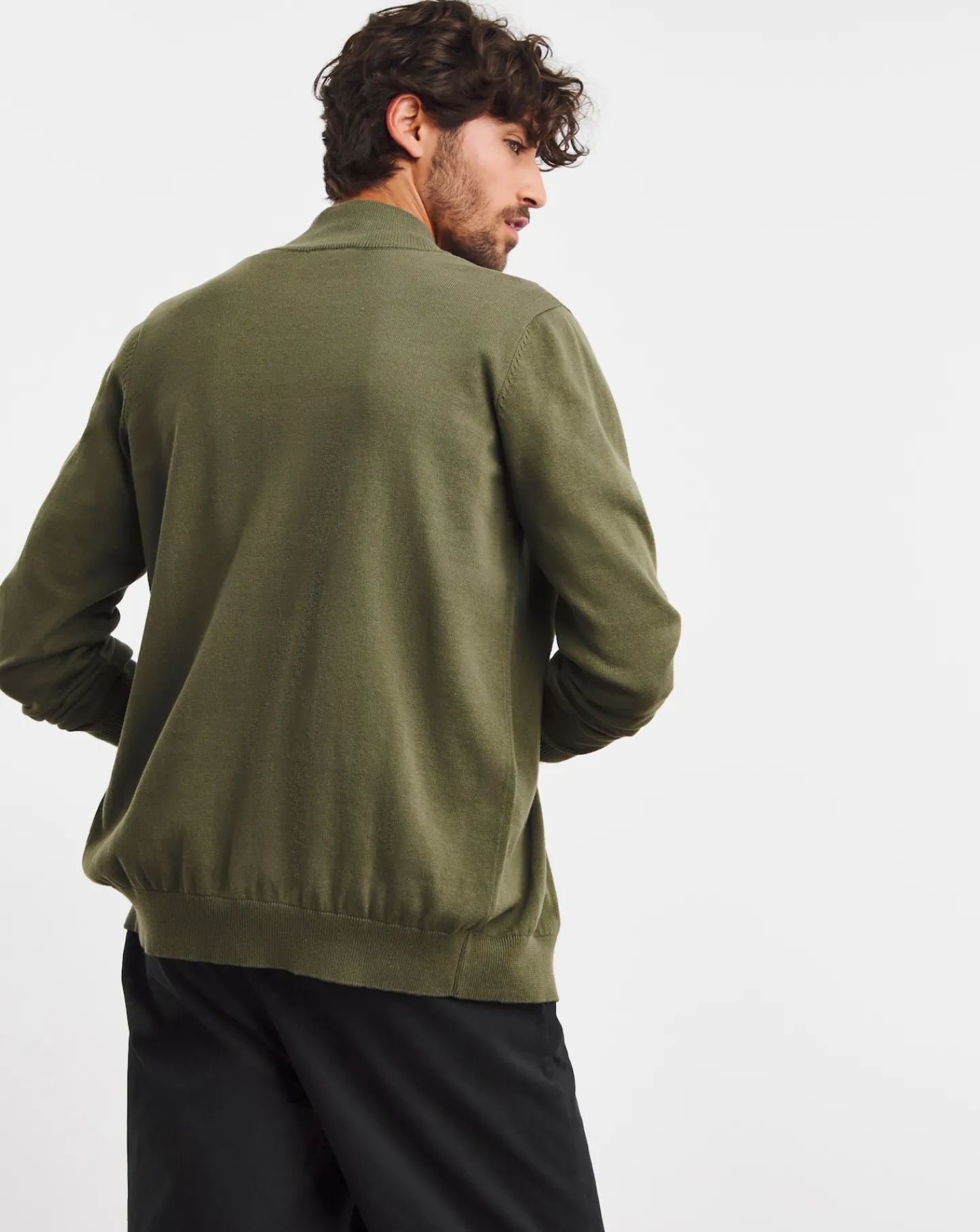 Jacamo Zip Through Funnel Neck Cardigan