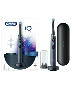 Oral B Oral-B iO8 Black Electric Toothbrush with Travel Case