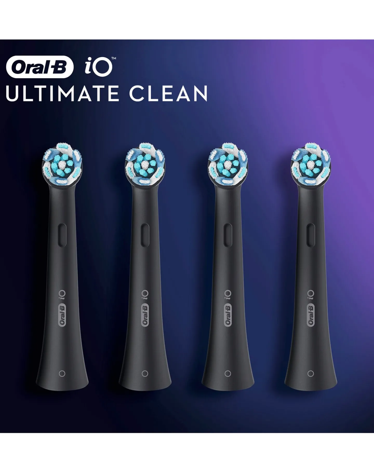 Oral B Oral-B iO Black Refill Heads Pack of 4