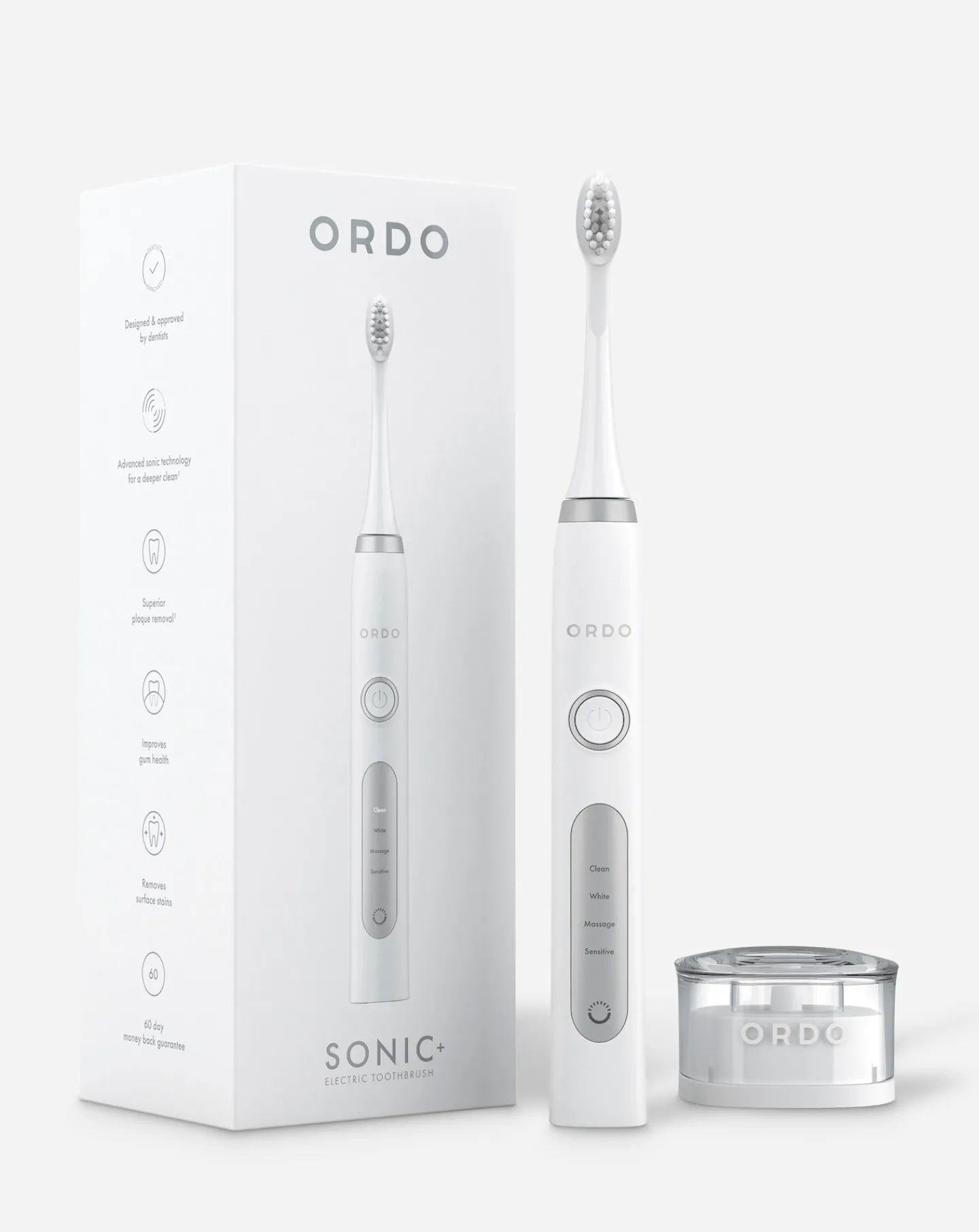 Ordo Sonic+ Electric Toothbrush - White/Silver