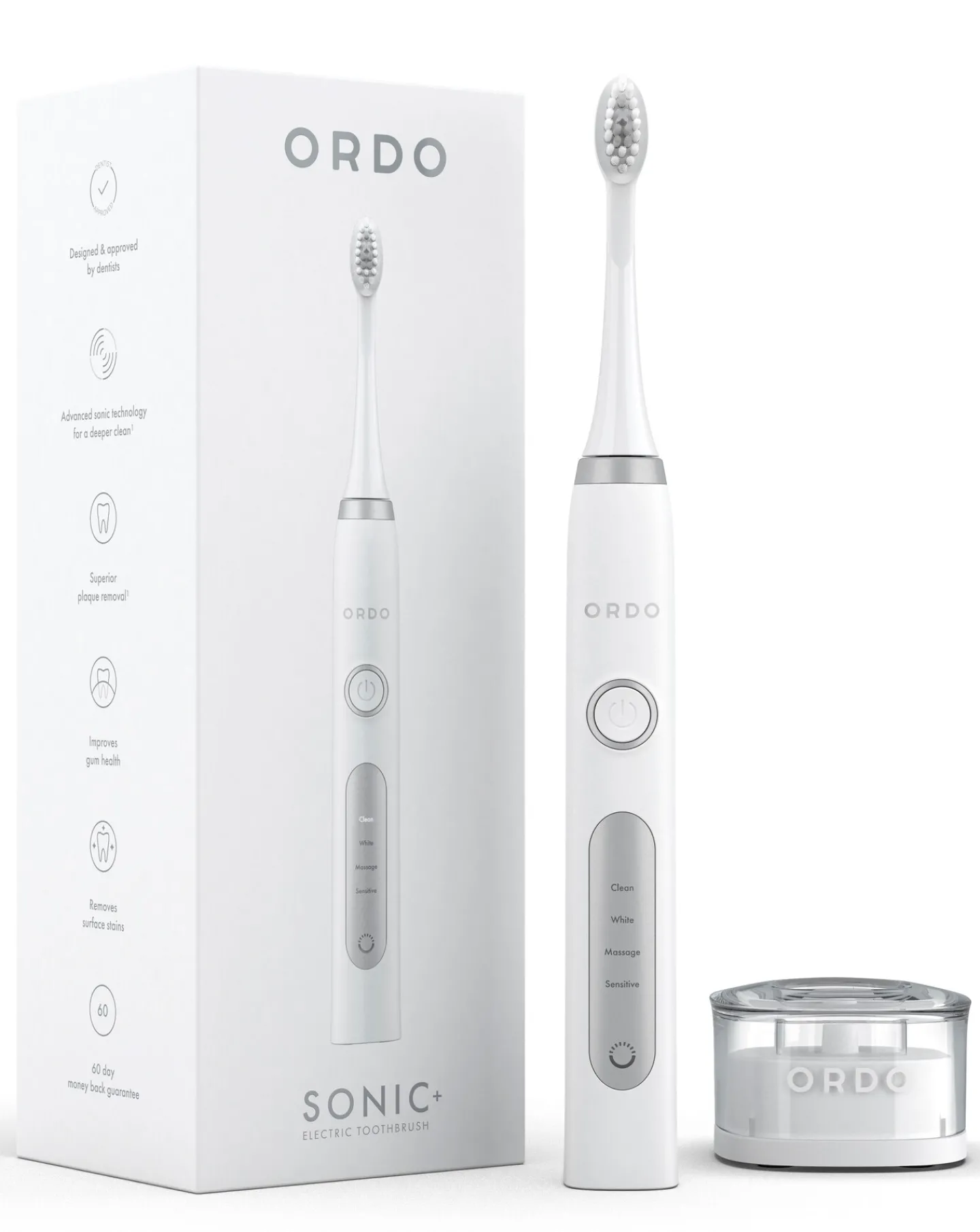 Ordo Sonic+ Electric Toothbrush - White/Silver