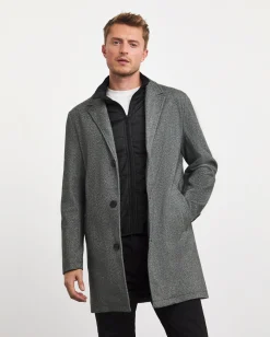Jacamo Overcoat With Stitched Internal Gilet