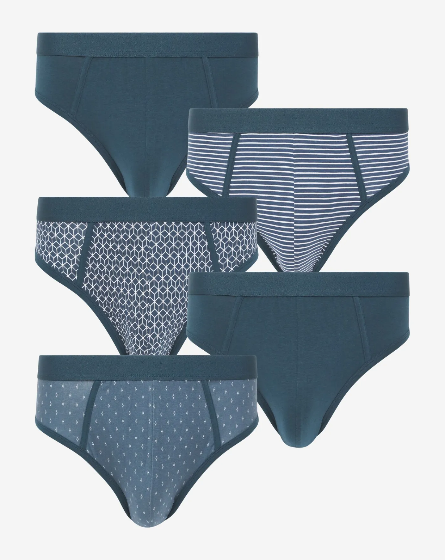 Jacamo Pack Of 5 Navy Mix Briefs