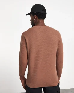 Jacamo Textured Knitted Crew Neck Jumper