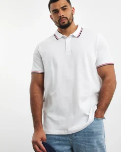 Jacamo Pique Tipped Polo Long
