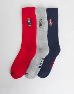 Polo Ralph Lauren 3 Pack Gift Box Bear Socks