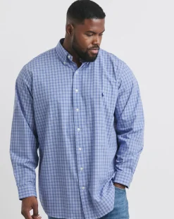 Polo Ralph Lauren Blue Check Stretch Poplin Shirt
