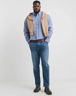 Polo Ralph Lauren Blue Check Stretch Poplin Shirt
