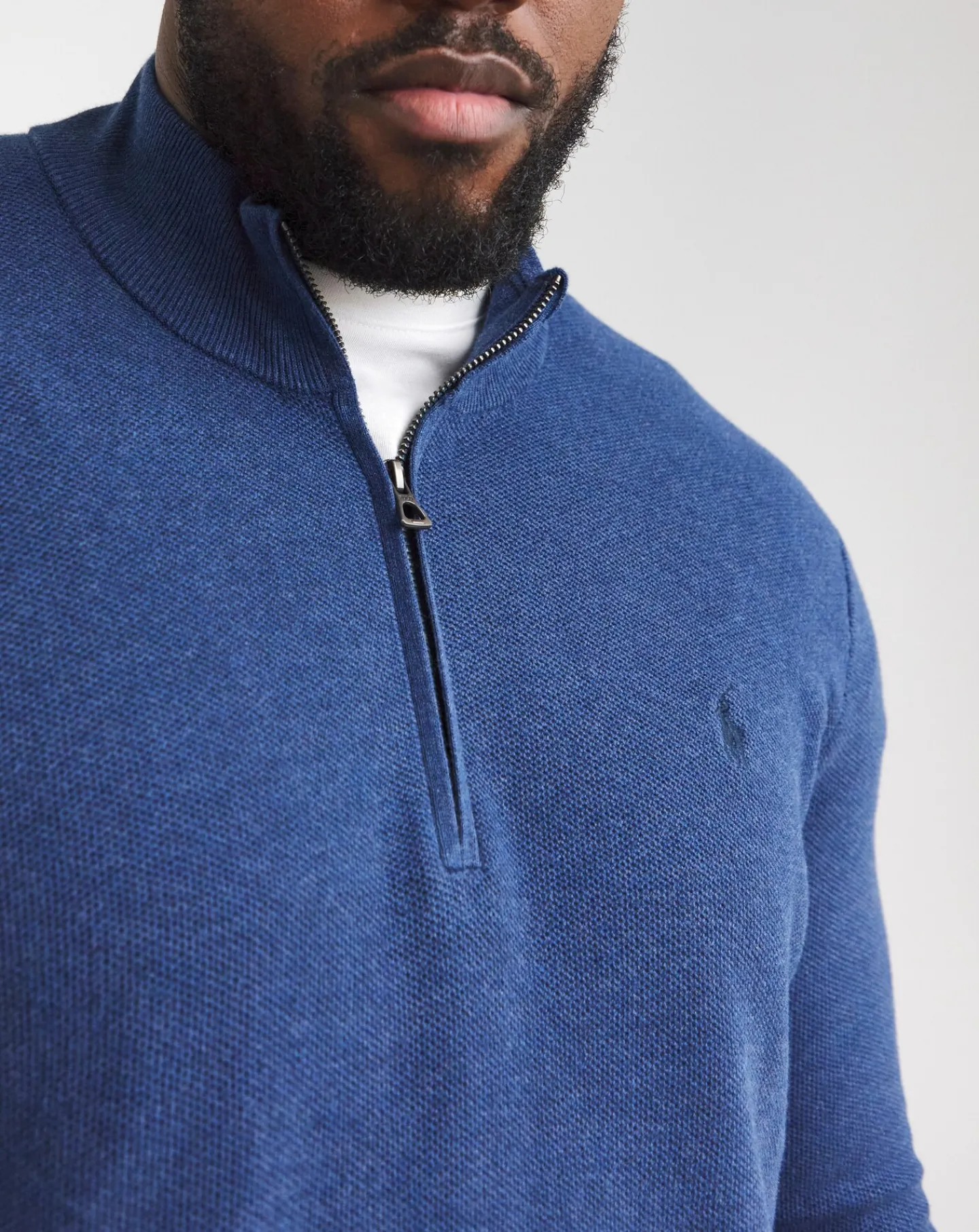 Polo Ralph Lauren Heather 1/4 Zip Cotton Jumper