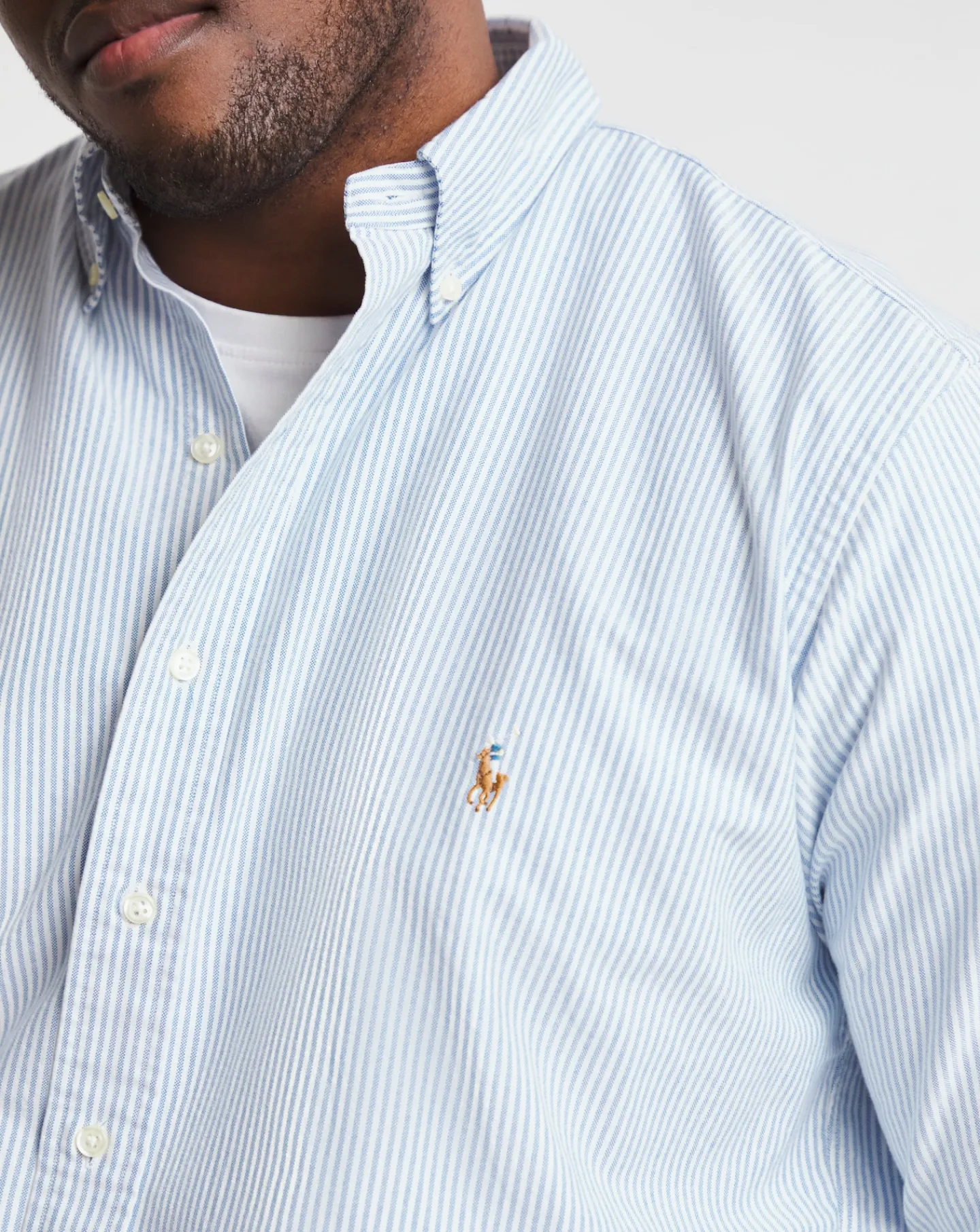 Polo Ralph Lauren Blue Long Sleeve Classic Stripe Shirt