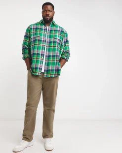 Polo Ralph Lauren Green Checked Brushed Flannel Shirt