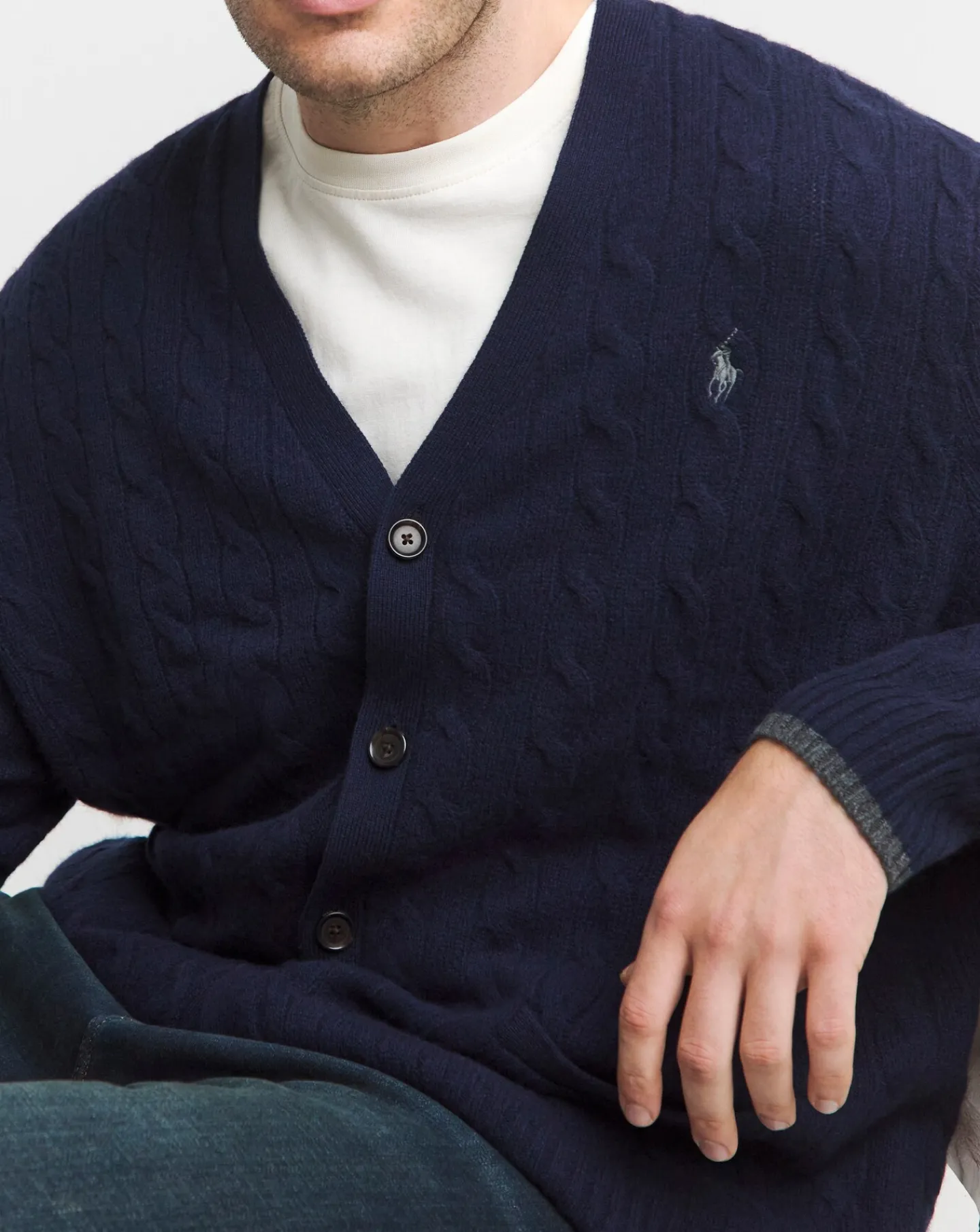 Polo Ralph Lauren Cashmere Mix Cable Cardigan