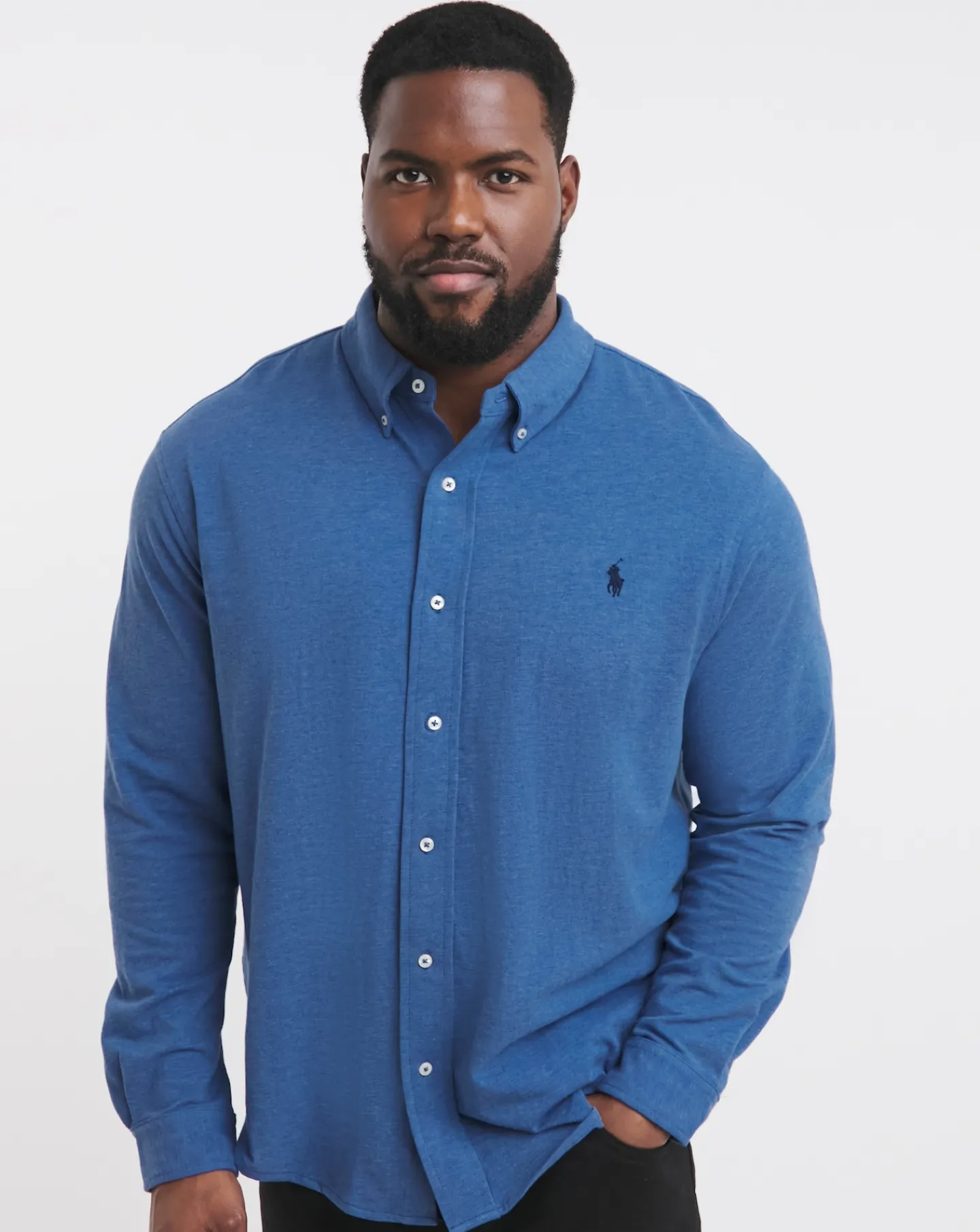 Polo Ralph Lauren Royal Long Sleeve Jersey Stretch Shirt