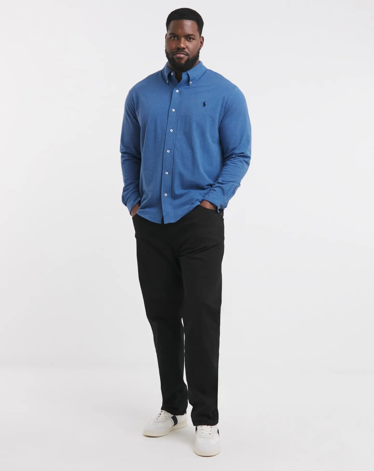Polo Ralph Lauren Royal Long Sleeve Jersey Stretch Shirt