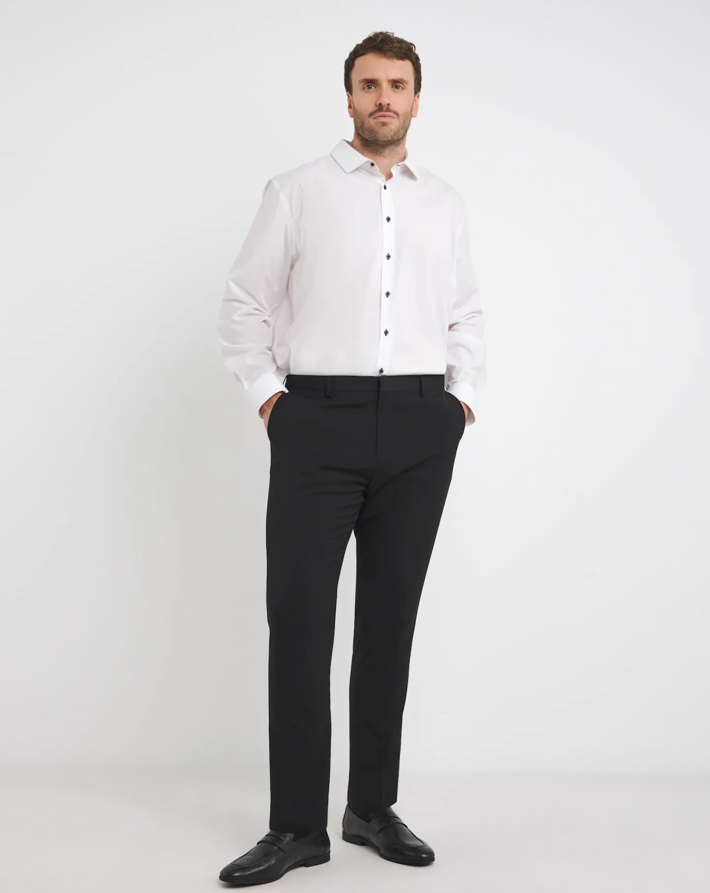 Jacamo Polyester Blend Stretch Travel Shirt