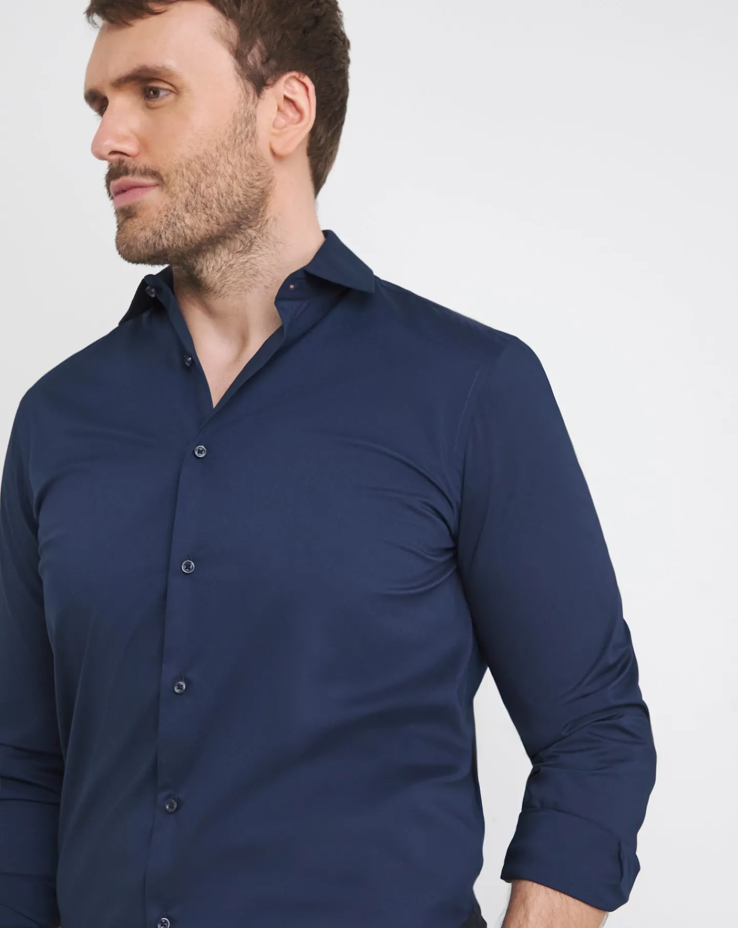 Jacamo Polyester Blend Stretch Travel Shirt