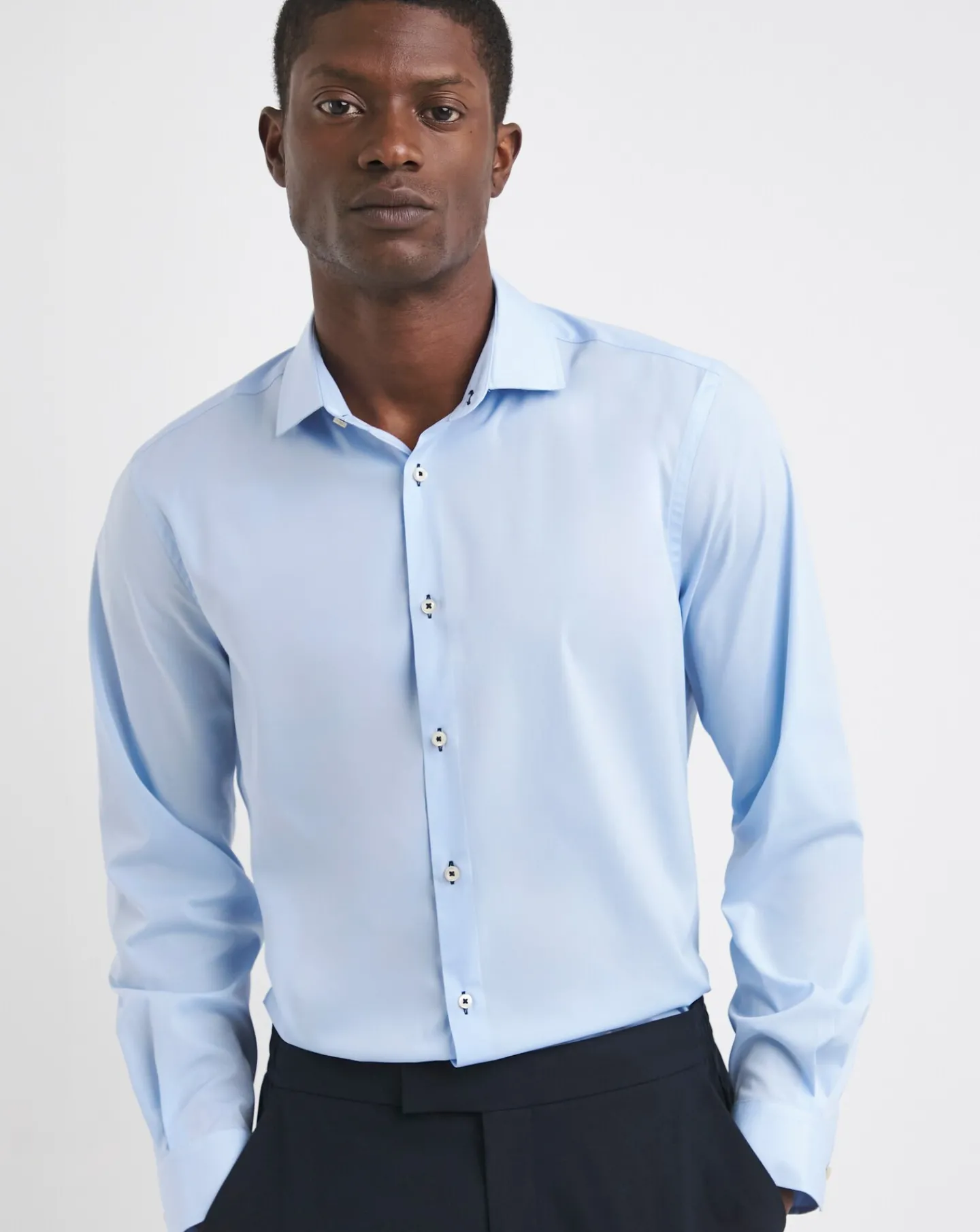 Jacamo Polyester Blend Stretch Travel Shirt