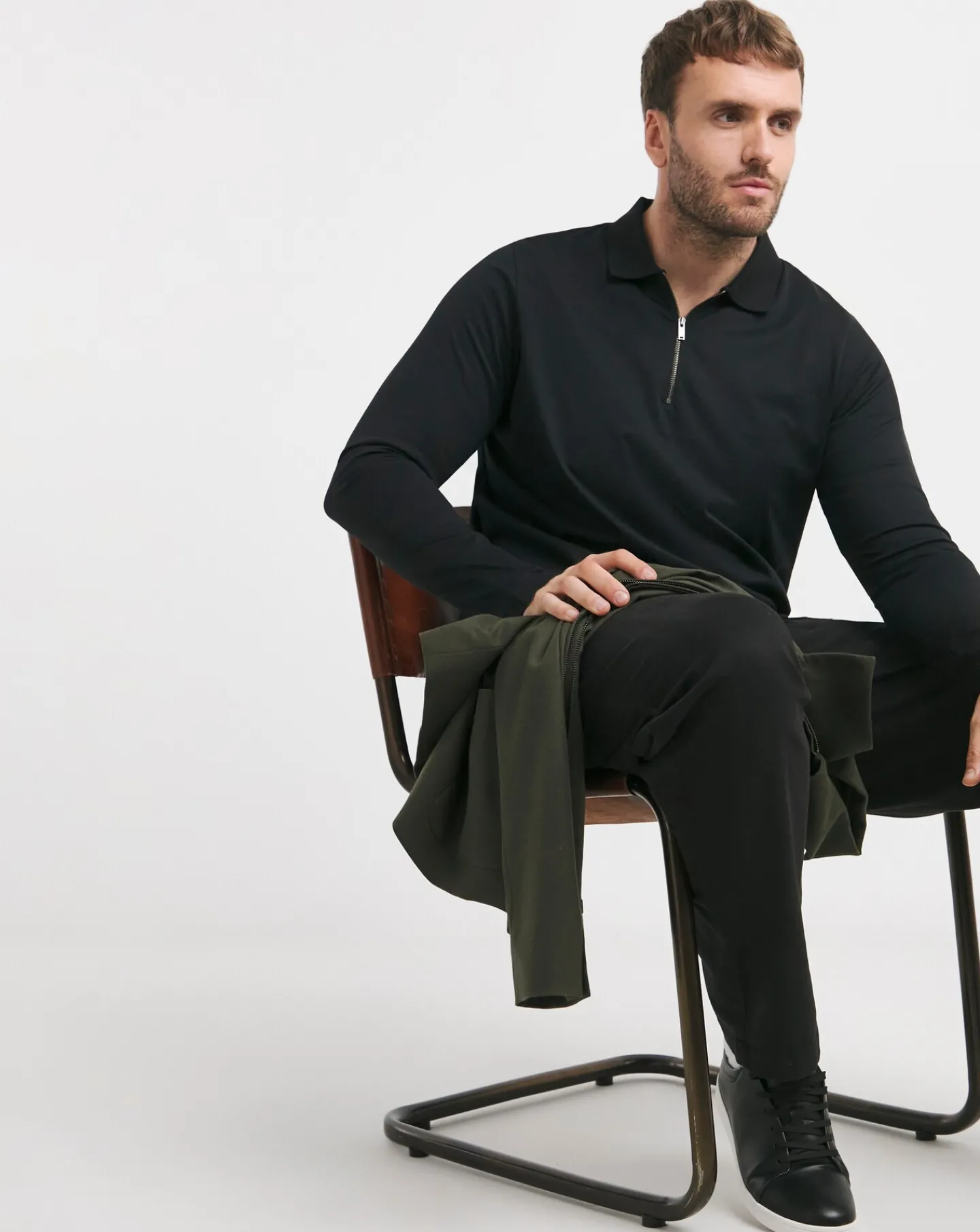 Jacamo Premium 100% Mercerised Zip Polo