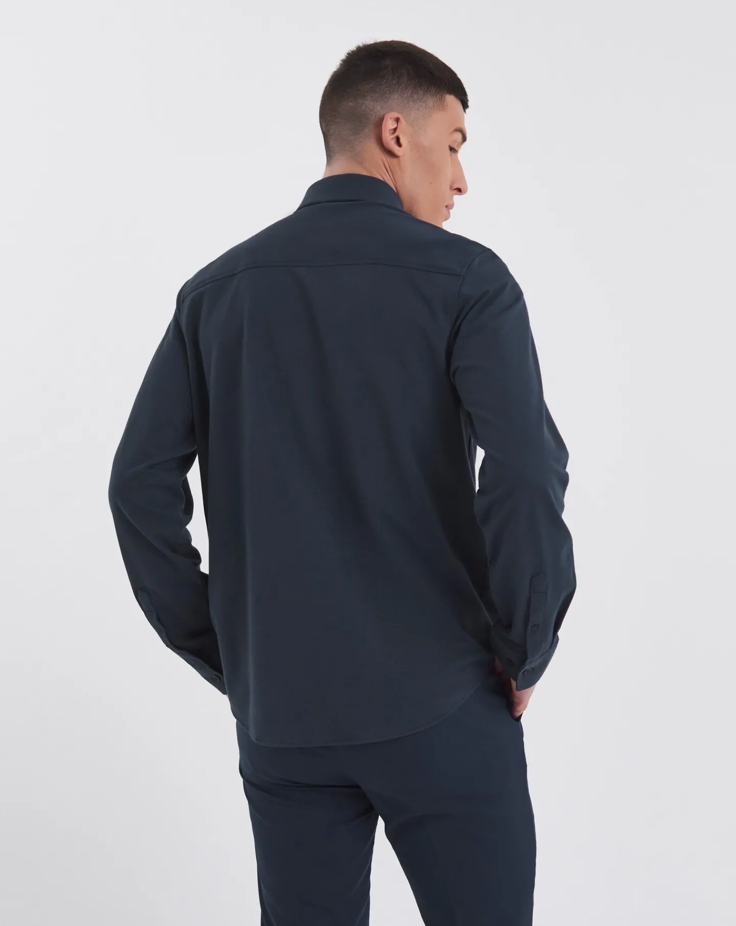 Jacamo Premium Textured Cut Away Collar Shirt