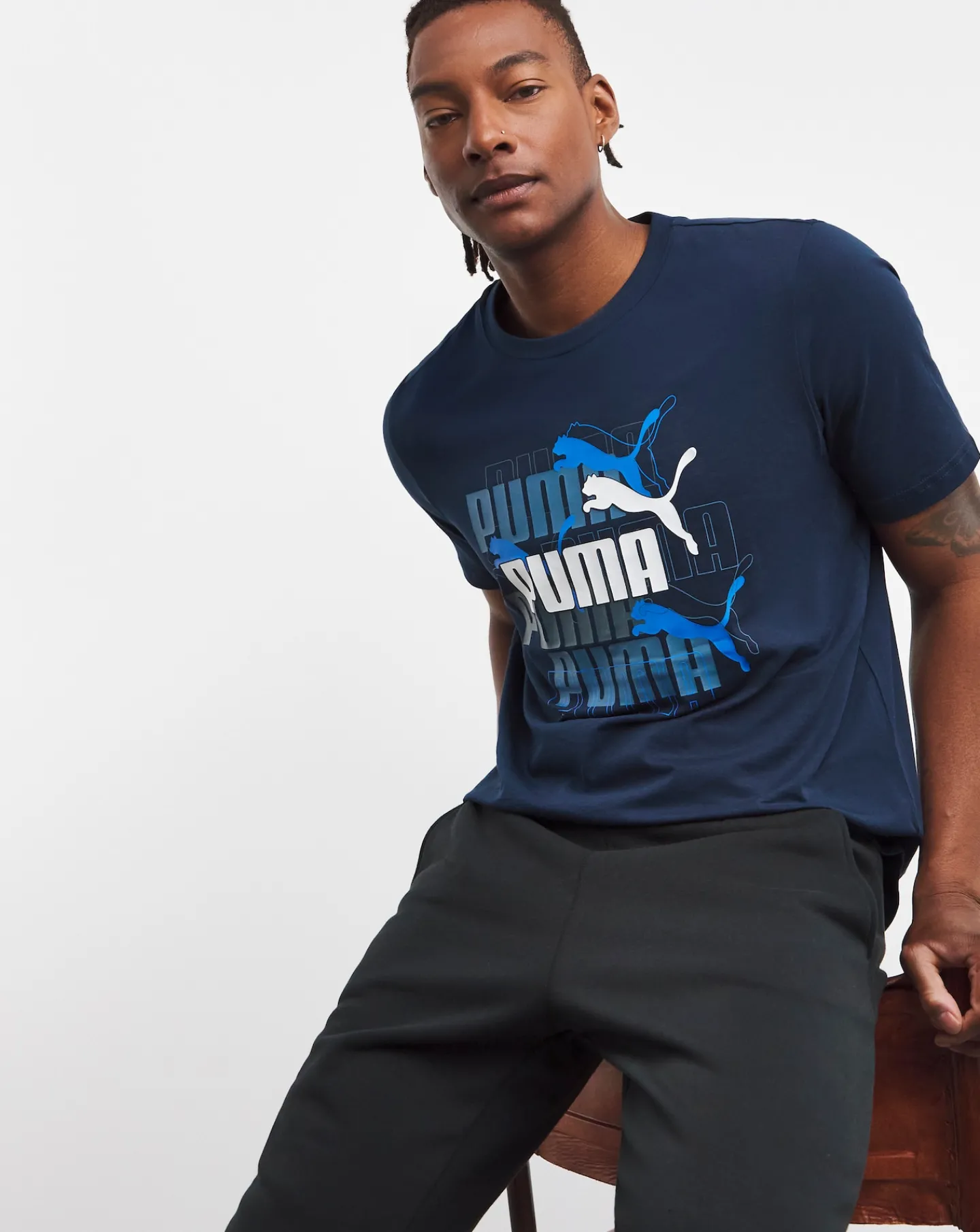 Puma Graphics Multiple Logo T-Shirt