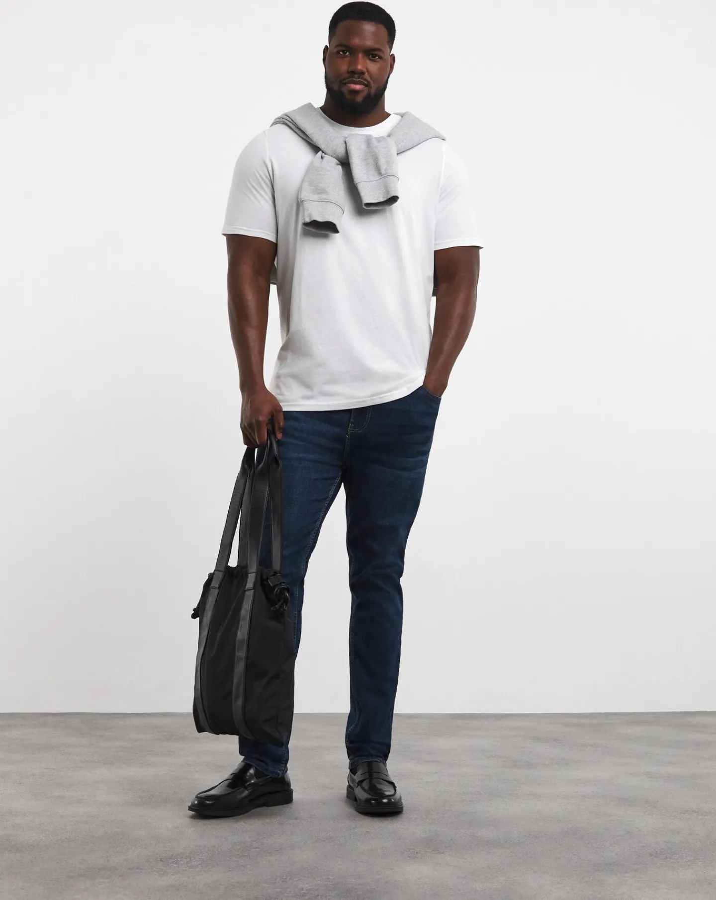 Jacamo Pure Cotton Crew Neck T-Shirt Extra Long