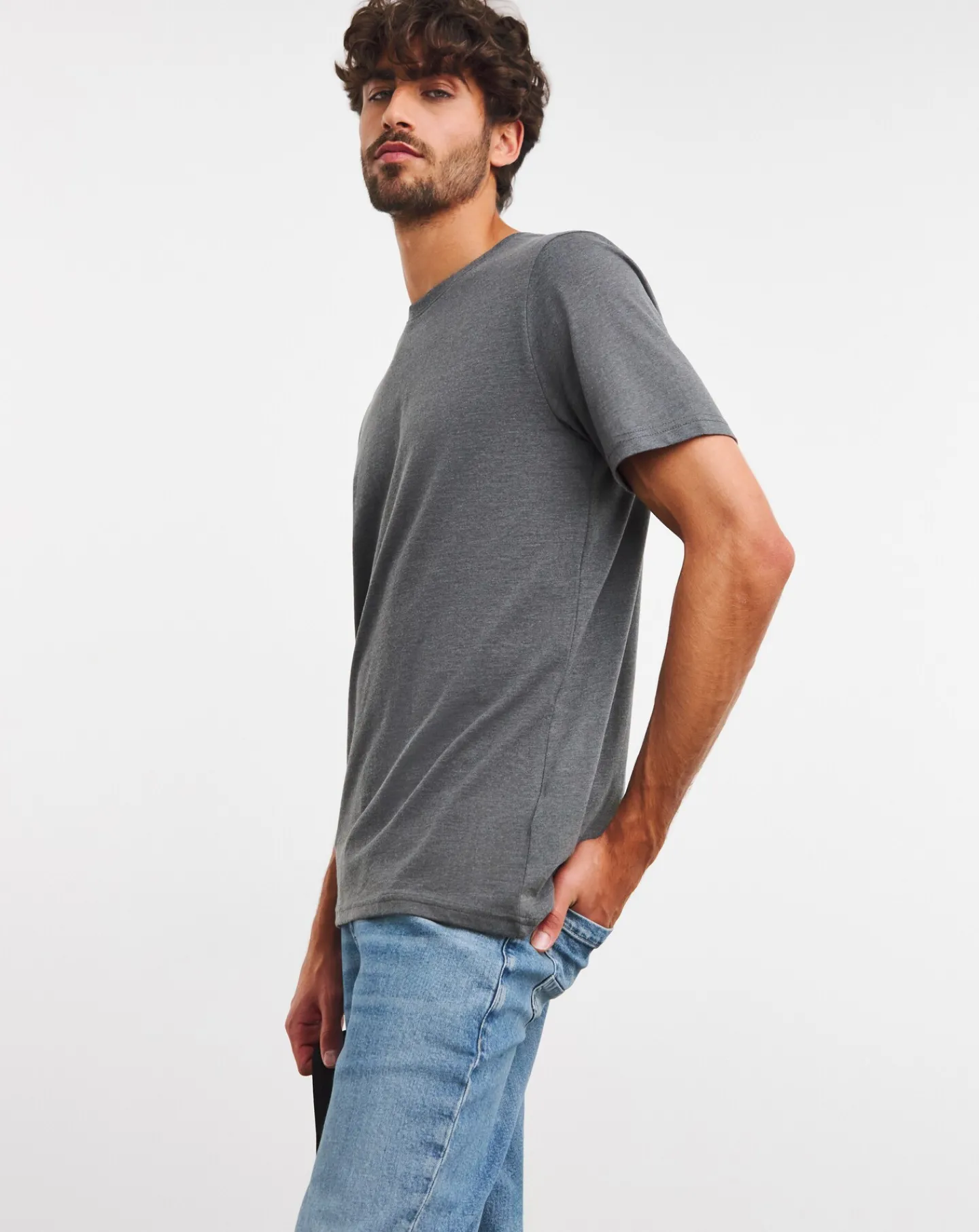 Jacamo Pure Cotton Crew Neck T-Shirt Long