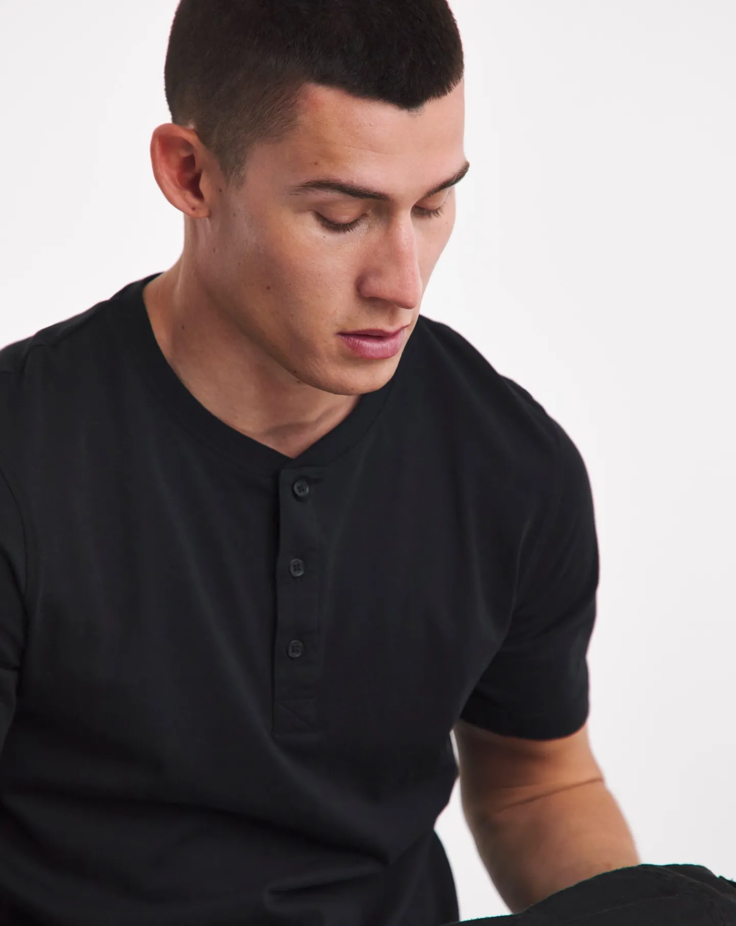 Jacamo Pure Cotton Grandad T-Shirt
