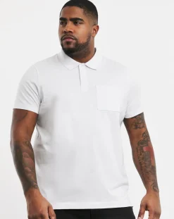 Jacamo Pure Cotton Jersey Pocket Polo Long
