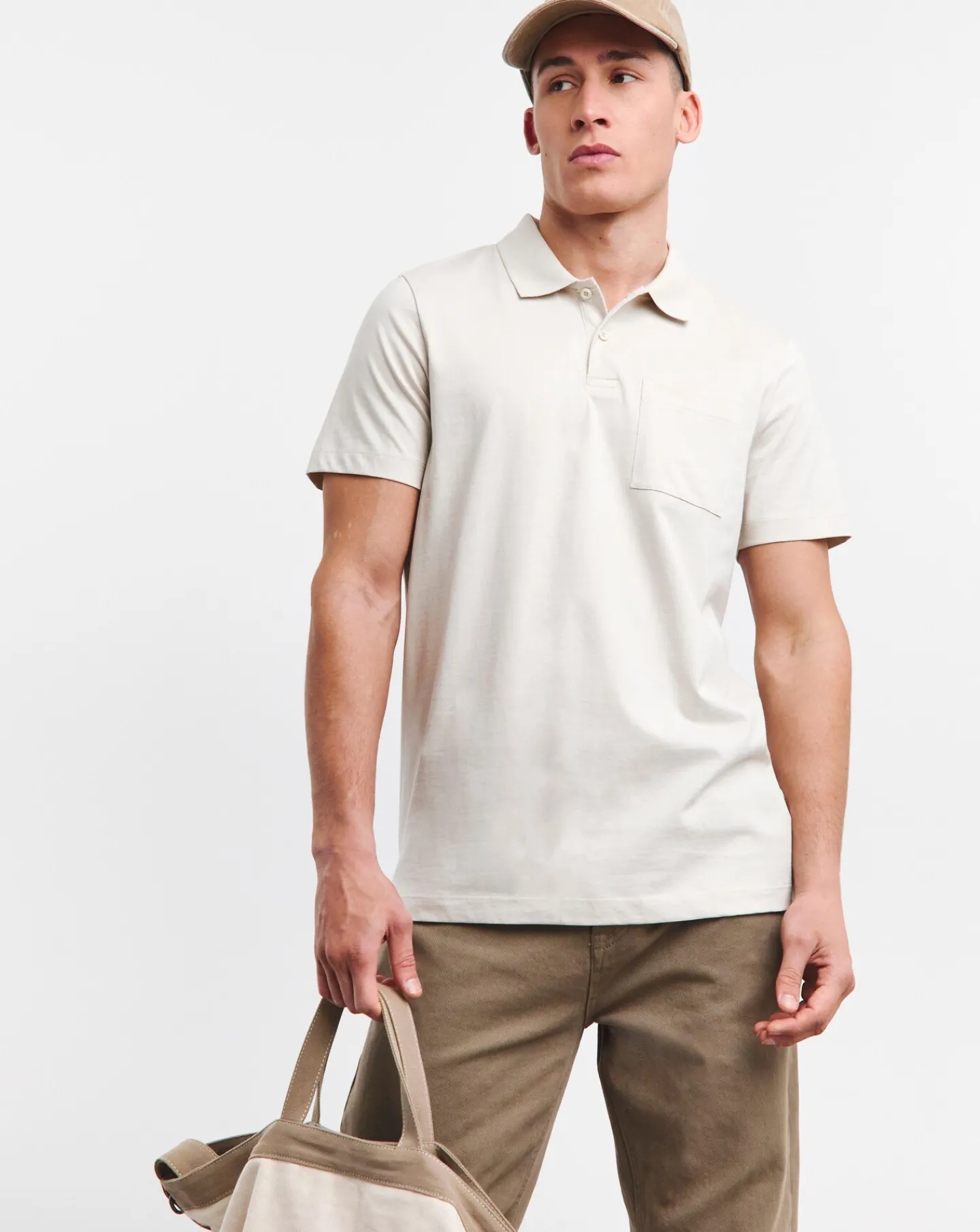 Jacamo Pure Cotton Jersey Pocket Polo Long