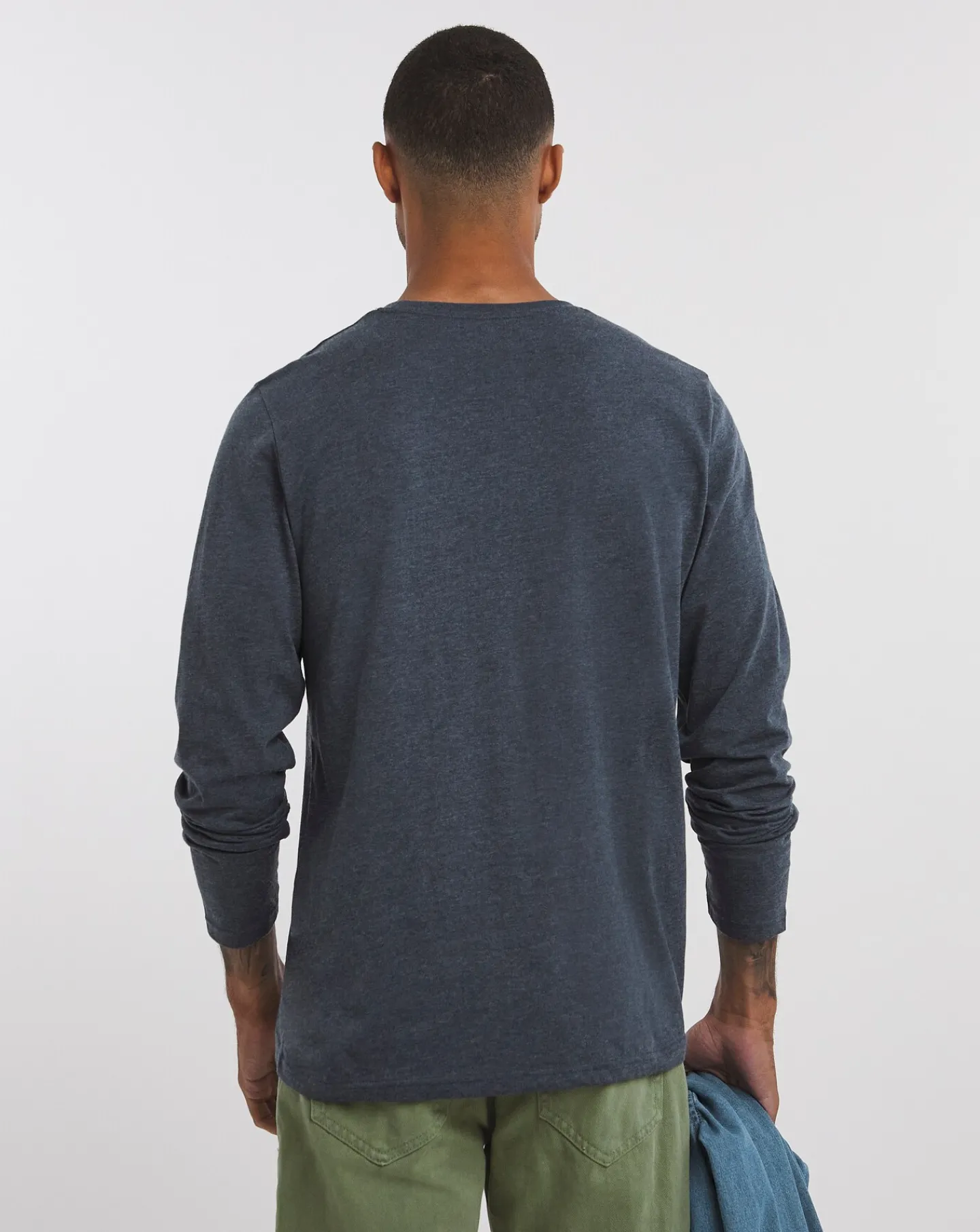 Jacamo Pure Cotton Long Sleeve Crew Neck TShirt