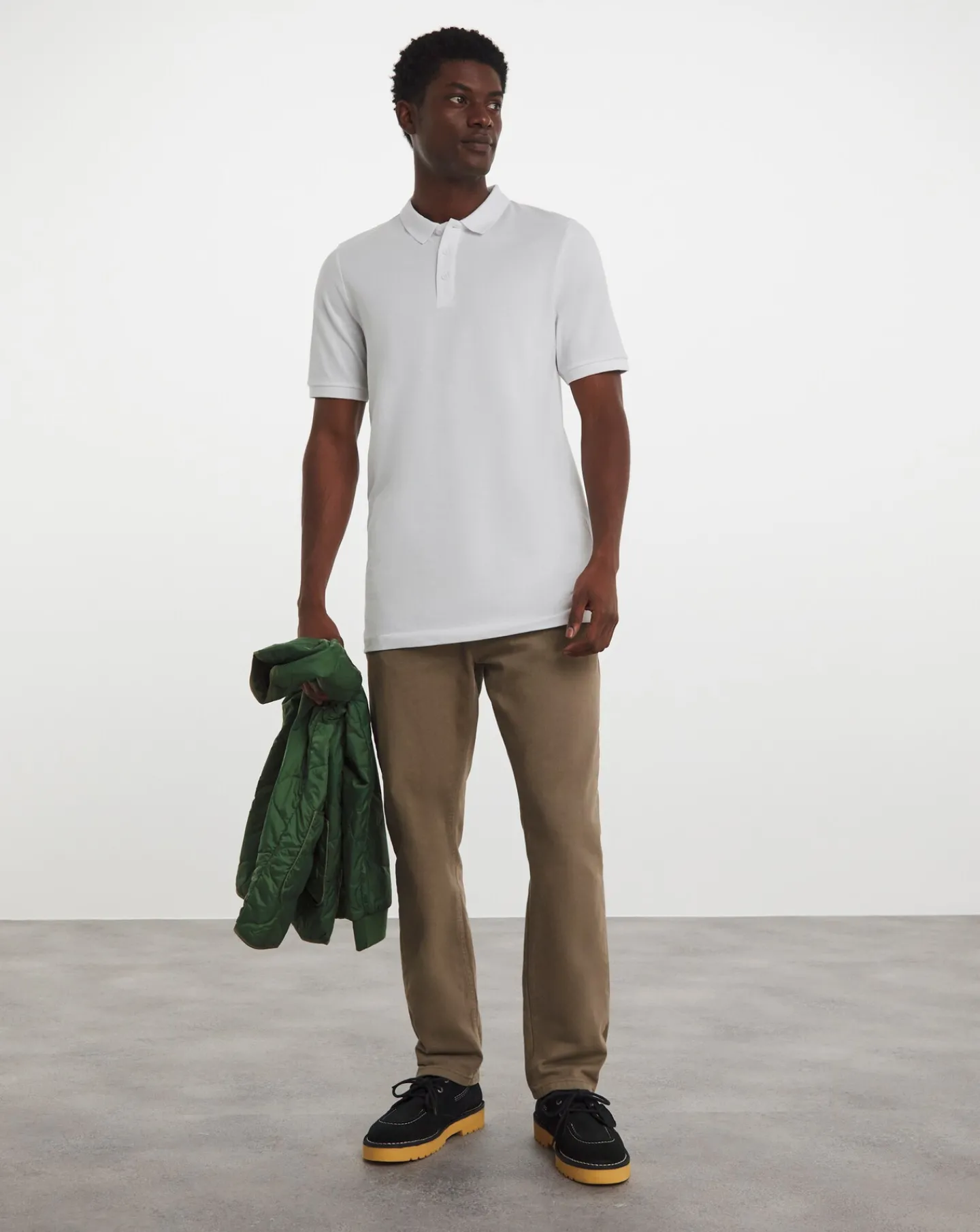 Jacamo Pure Cotton Pique Polo Extra Long Length