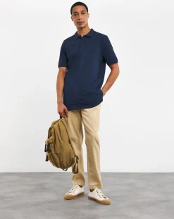 Jacamo Pure Cotton Pique Polo Extra Long Length