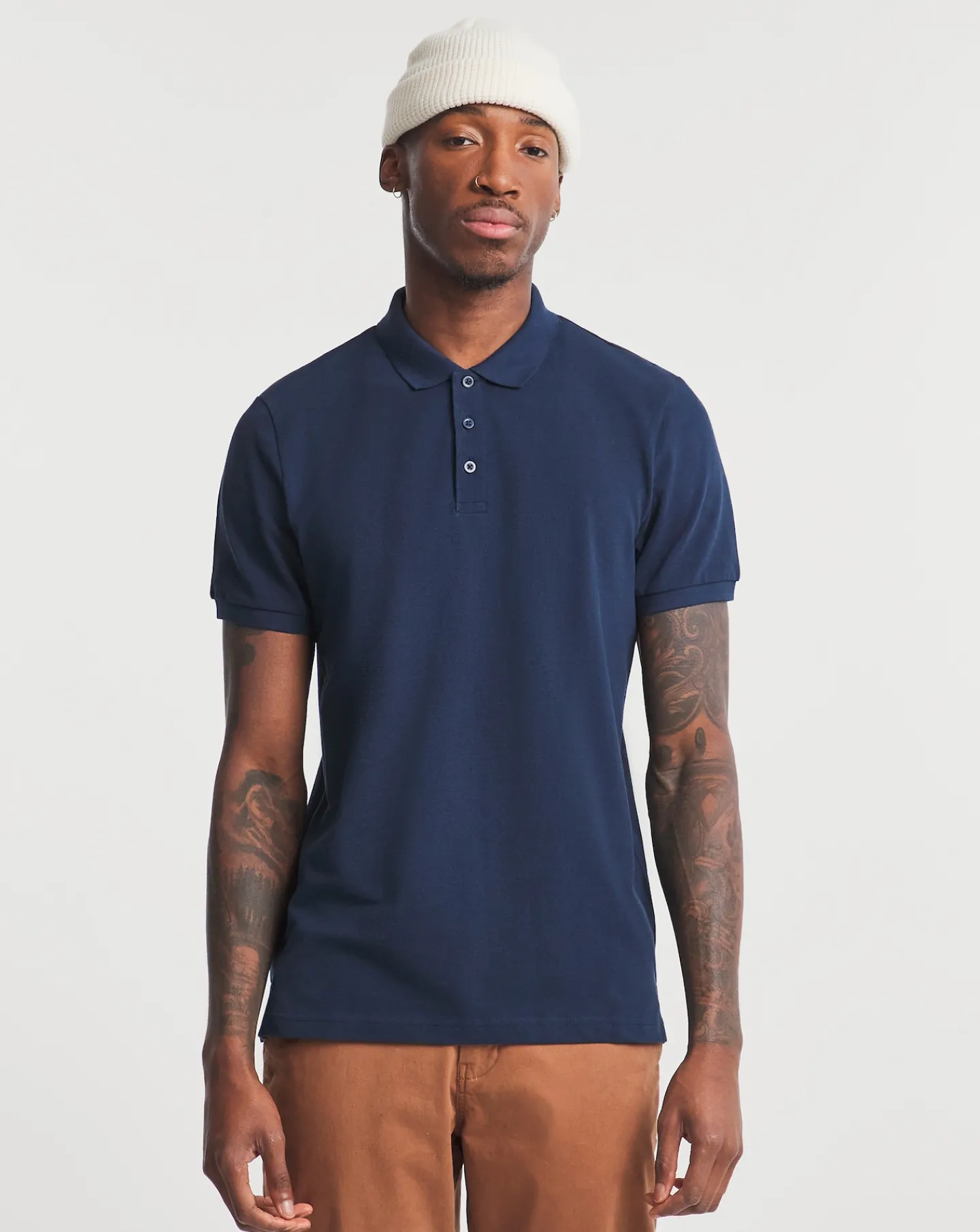 Jacamo Pure Cotton Pique Polo Long