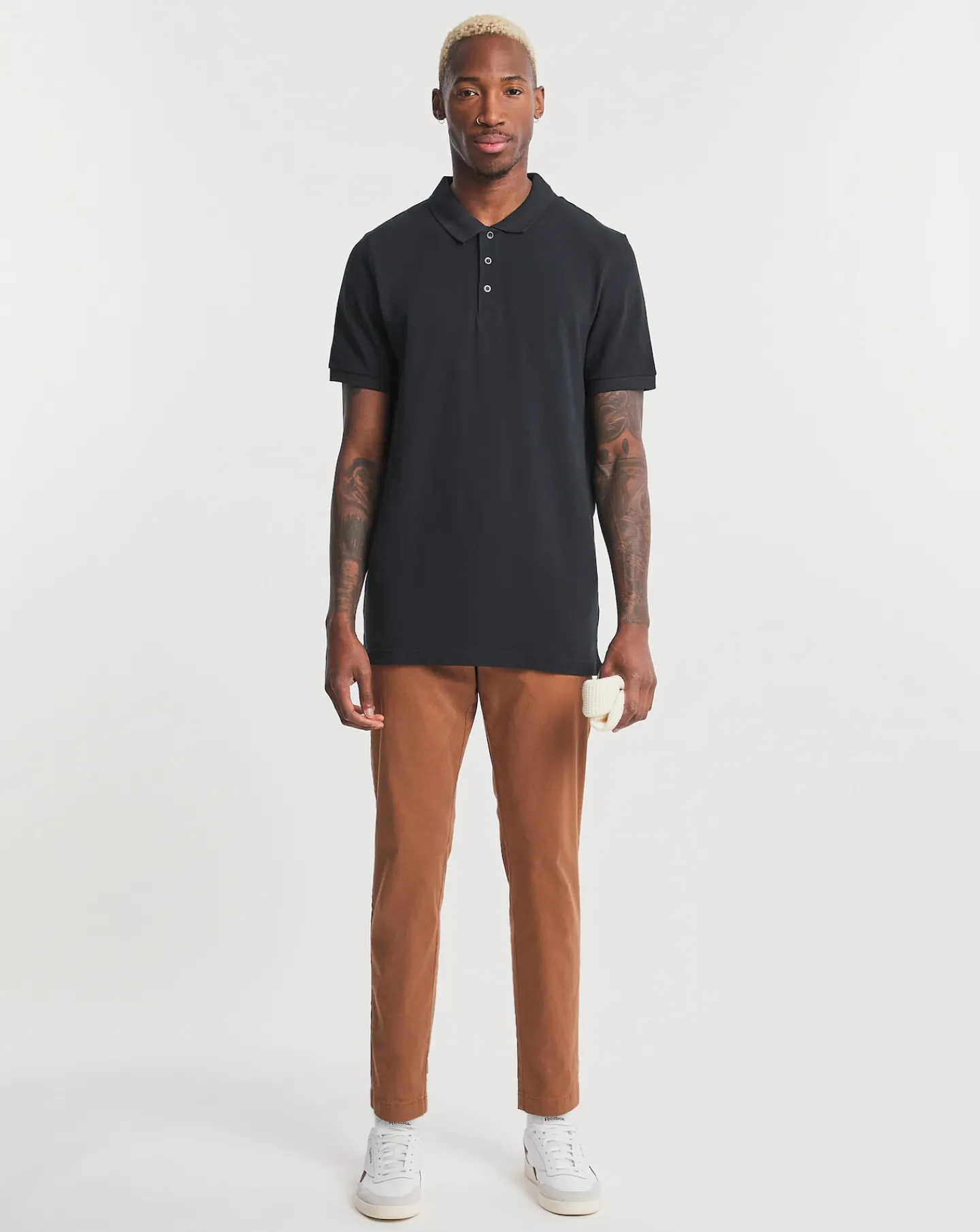 Jacamo Pure Cotton Pique Polo Long