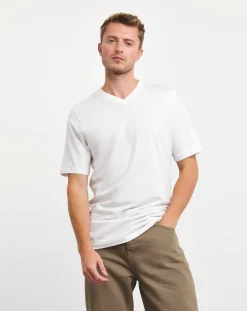 Jacamo Pure Cotton V Neck T-Shirt Extra Long