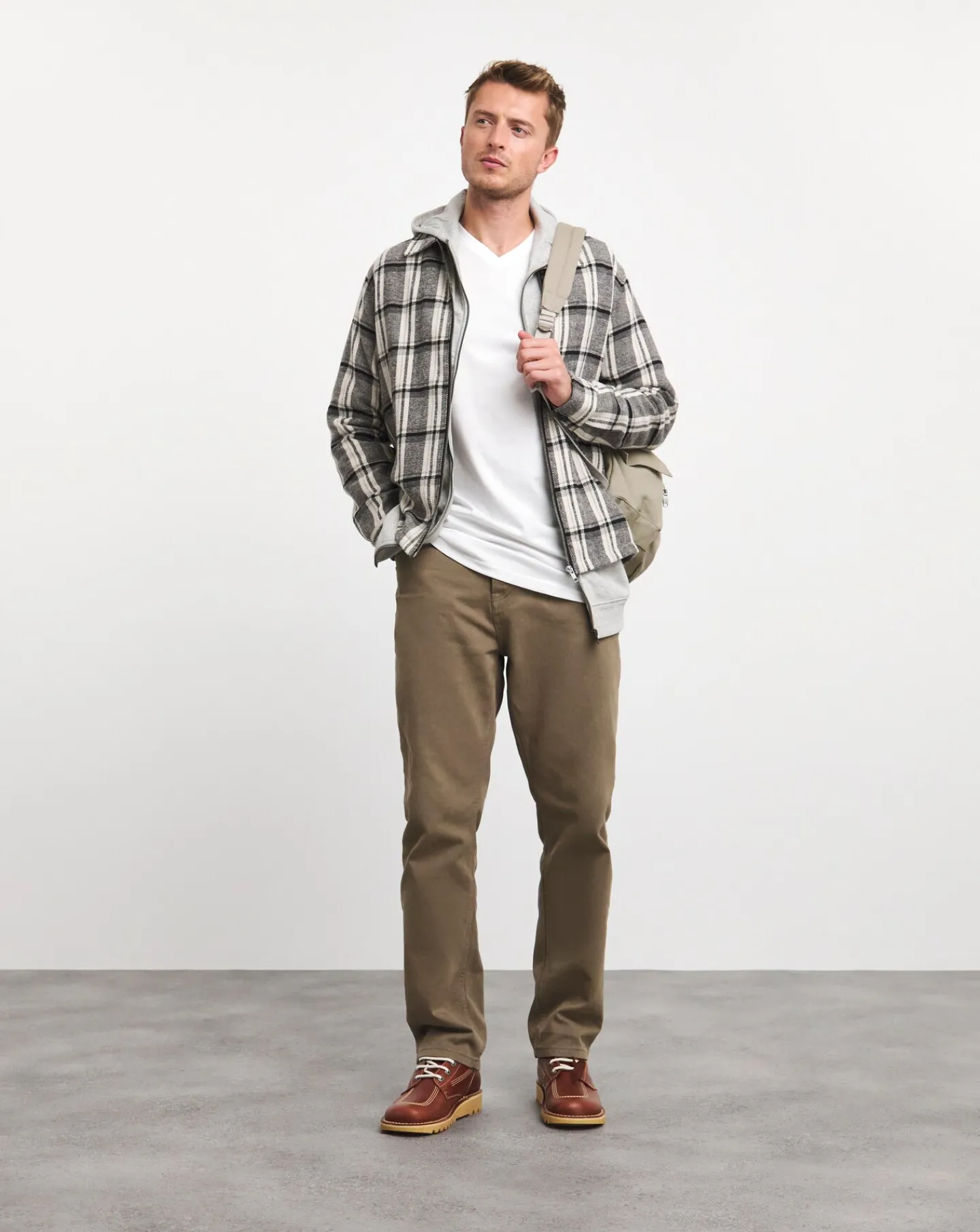 Jacamo Pure Cotton V Neck T-Shirt Extra Long