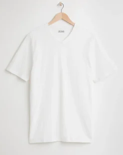 Jacamo Pure Cotton V Neck T-Shirt Extra Long