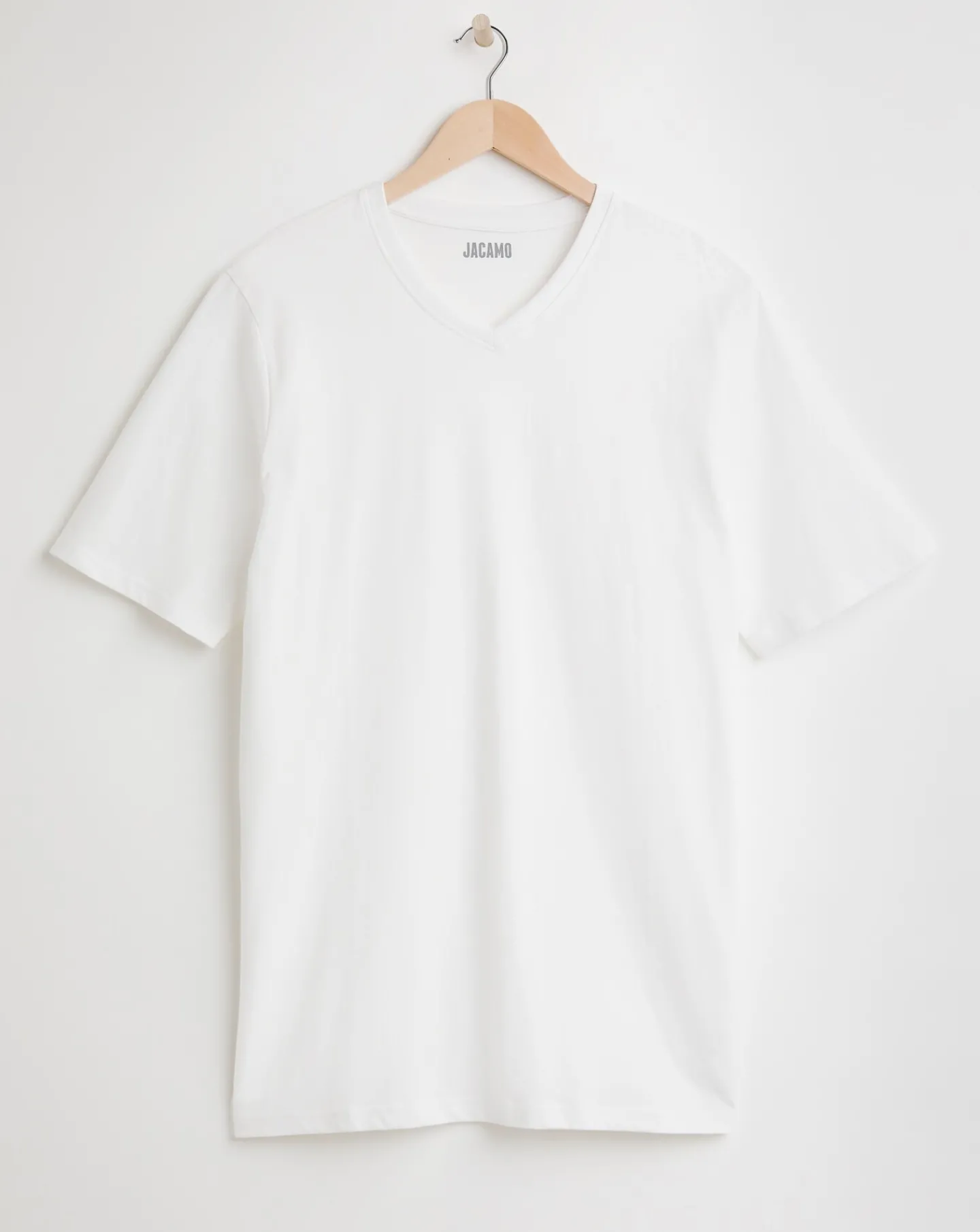 Jacamo Pure Cotton V Neck T-Shirt Extra Long