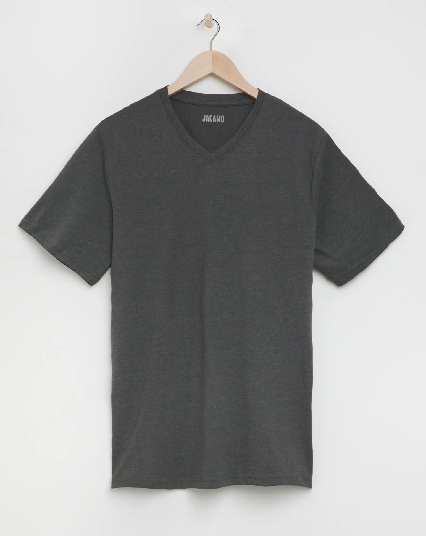 Jacamo Pure Cotton V-Neck T-Shirt Long