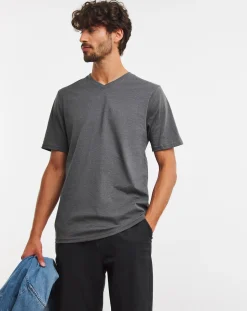 Jacamo Pure Cotton V-Neck T-Shirt Long