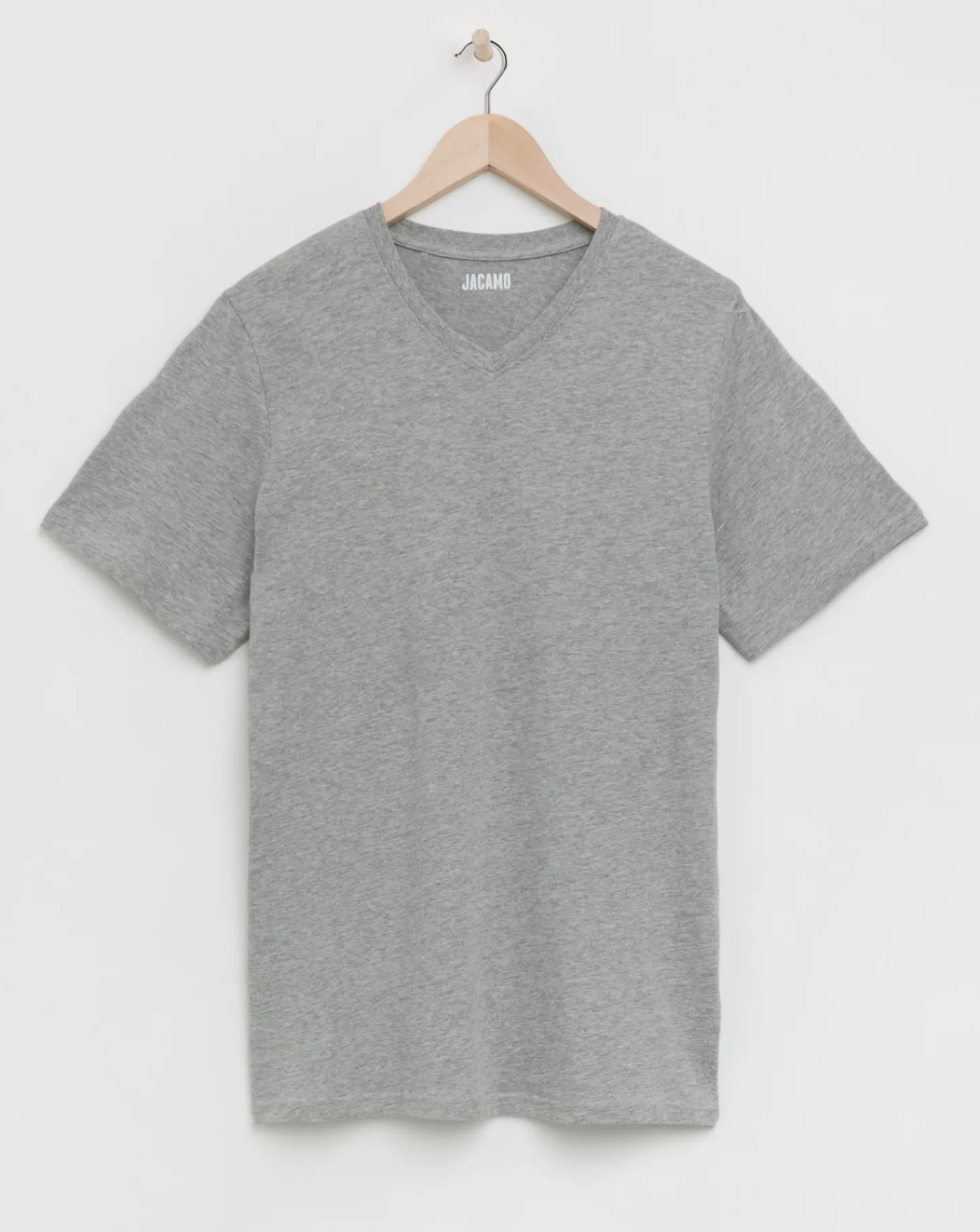 Jacamo Pure Cotton V-Neck T-Shirt Long