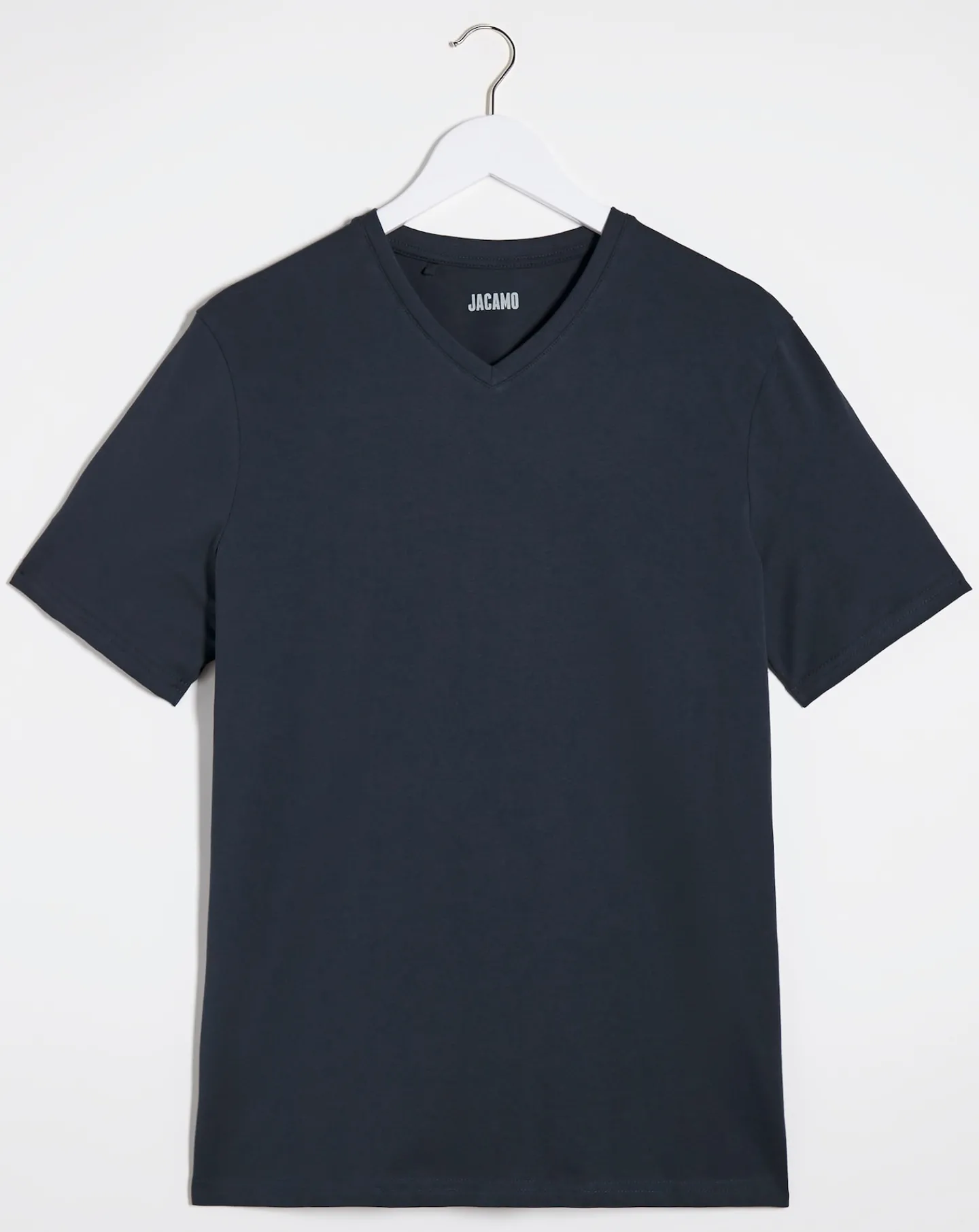 Jacamo Pure Cotton V-Neck T-Shirt Long