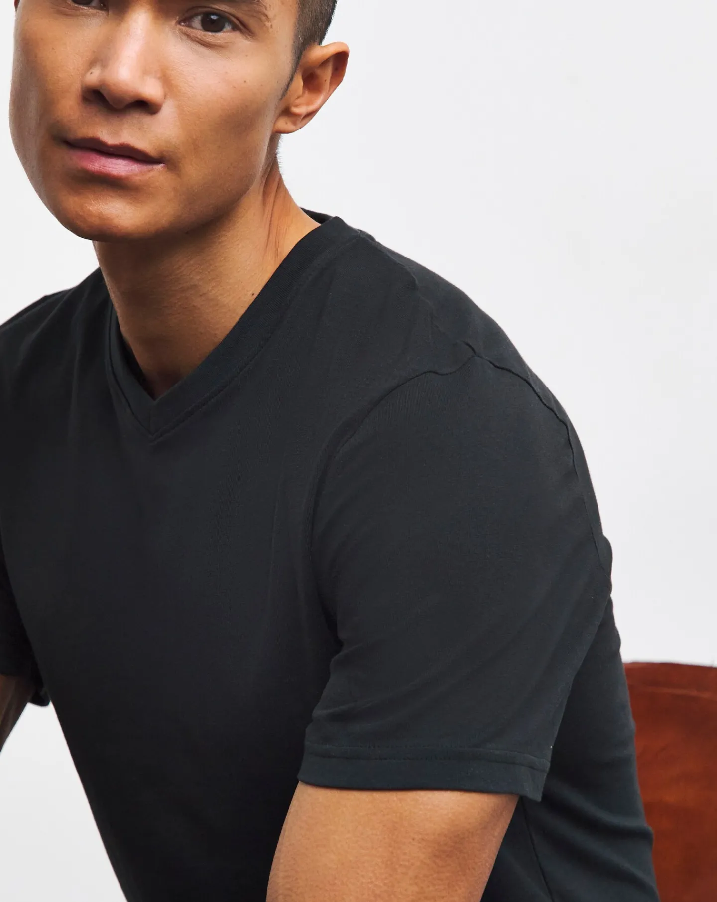 Jacamo Pure Cotton V-Neck T-Shirt Long