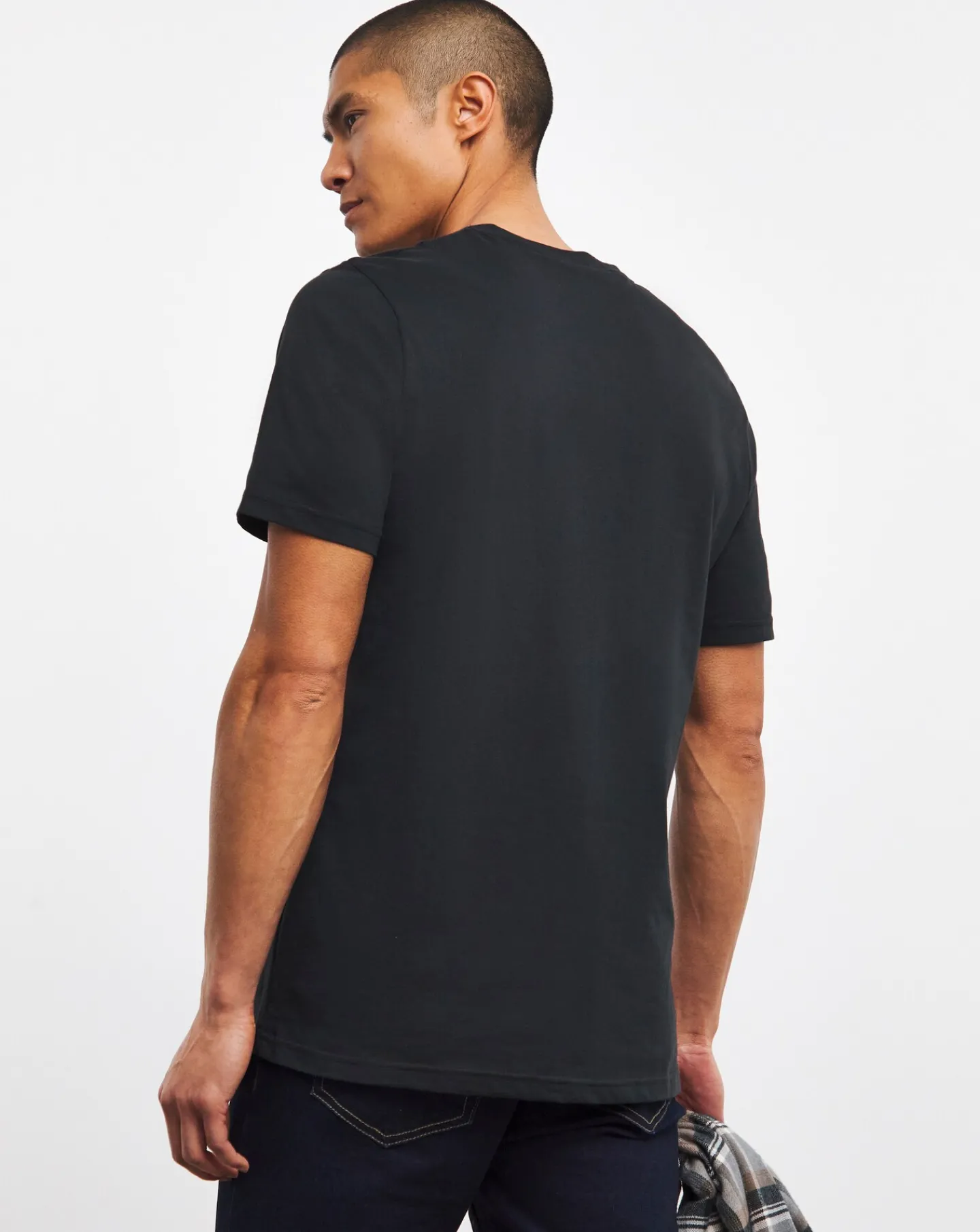 Jacamo Pure Cotton V-Neck T-Shirt Long