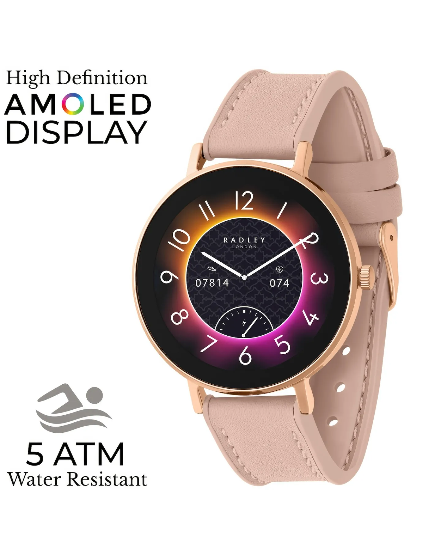 Radley Series 28 Amoled Cobweb Leather Strap Watch