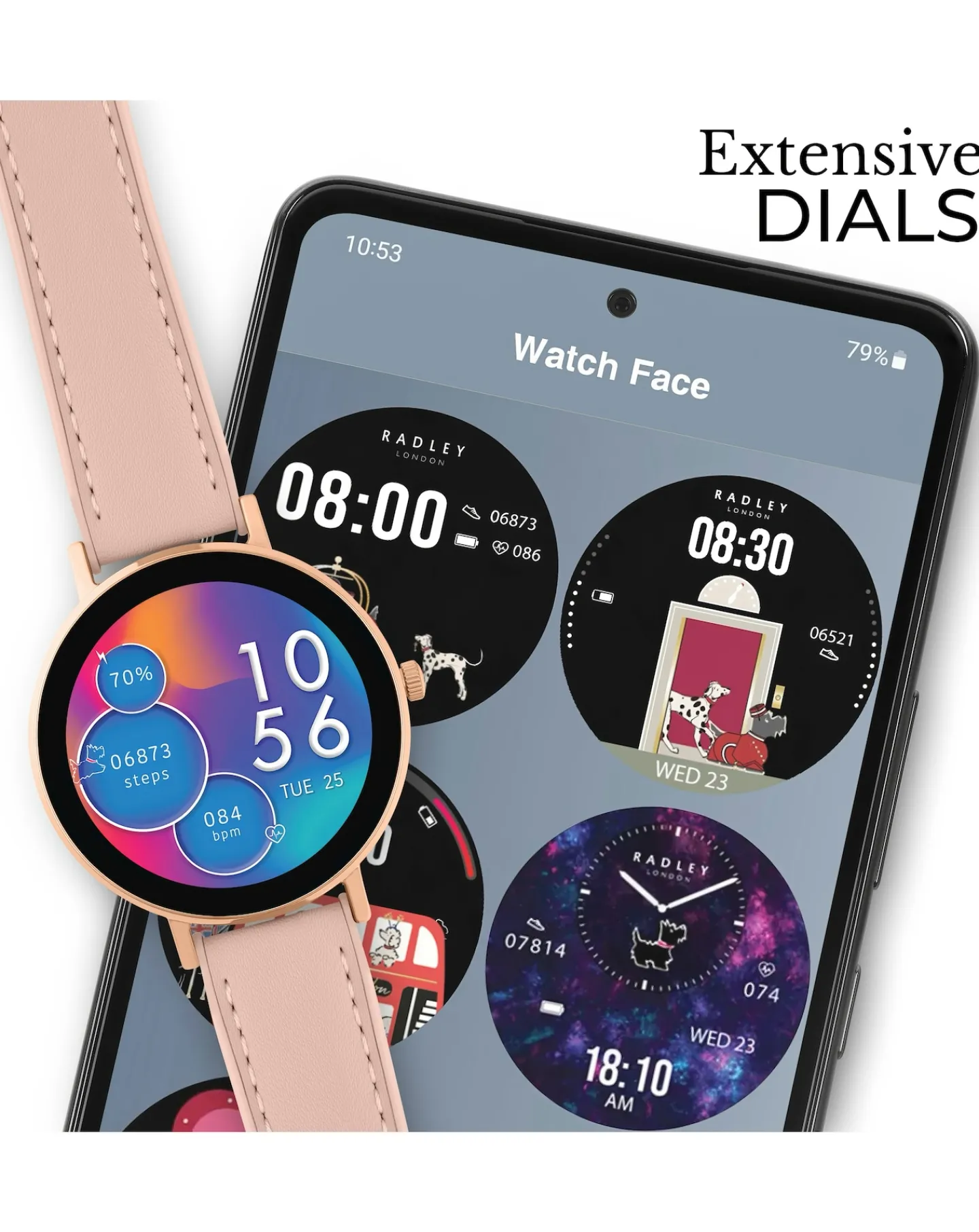 Radley Series 28 Amoled Cobweb Leather Strap Watch