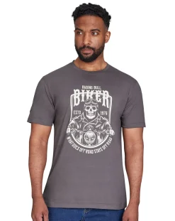 Raging Bull Biker Skull T-Shirt