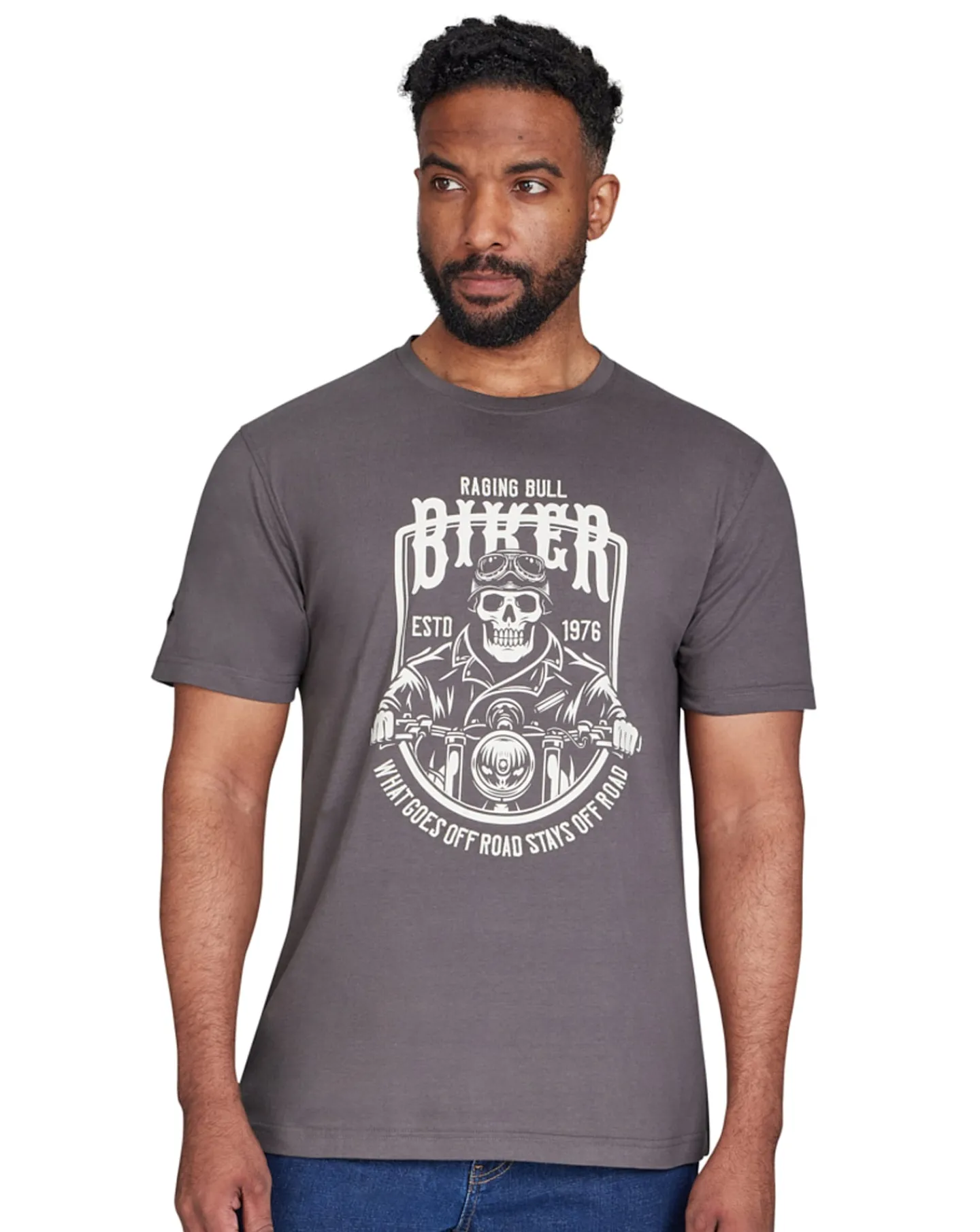 Raging Bull Biker Skull T-Shirt