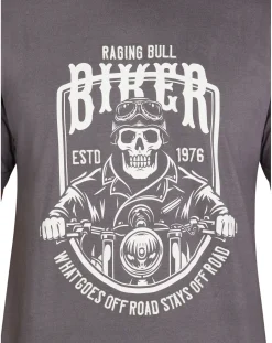 Raging Bull Biker Skull T-Shirt